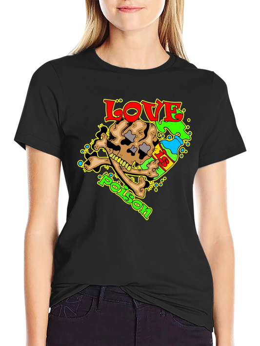 Love Poison Skull Graphic Tee