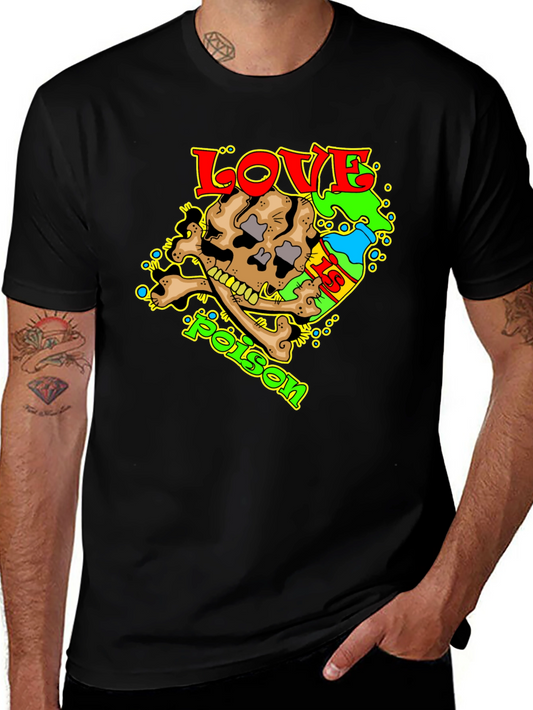 Love Poison Skull Graphic Tee